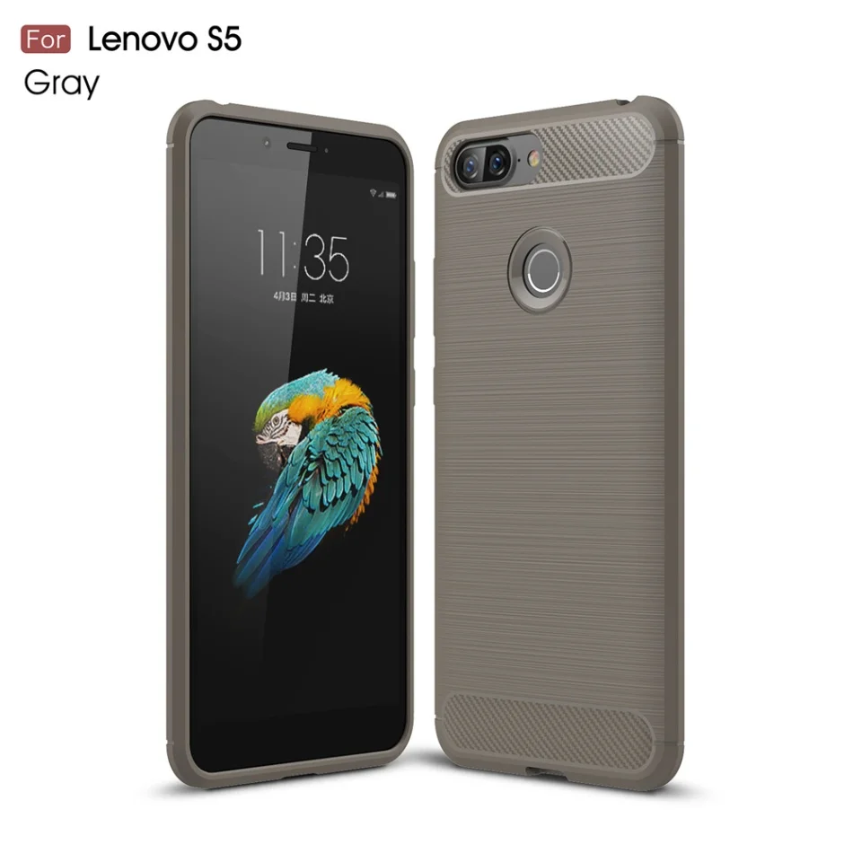 Чехол для телефона защитная задняя крышка для lenovo S5 K520 Z5 Мягкий силиконовый чехол TPU бампер деловой стиль - Цвет: Серый