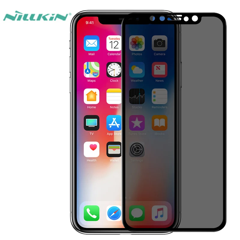 

for iPhone X Anti-Spy Tempered Glass Nillkin AP+ Max Privacy for iPhoneX 2.5D Glass Screen Protector for iPhone X 9H Hard Glass