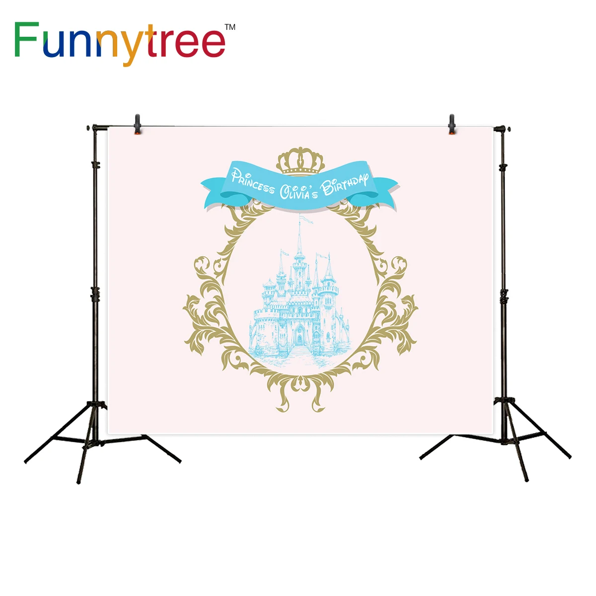Фон Funnytree для фотостудии Фотофон с изображением замка принцессы|backgrounds for photo
