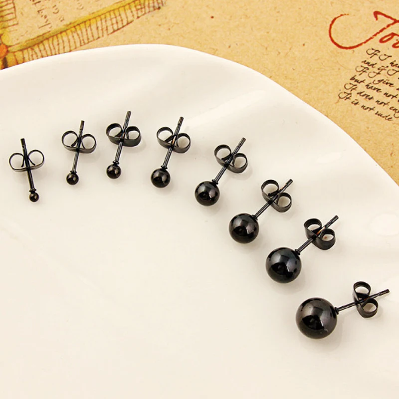 Распродажа 1 пара стальной серебряный черный золотой и розовый Золотой цветной