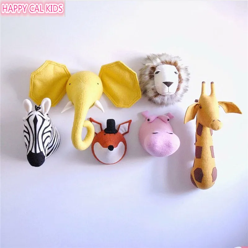Милый 3D лебедь украшение на стену девочка кукла Лебедь мягкие игрушки животные голова Настенный декор для детской комнаты подарок на день рождения