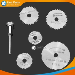 6 шт.компл. Новые мини-режущие диски для циркулярной пилы из быстрорежущей стали инструмент для Dremel металлический роторный резак набор ручных инструментов режущие алмазные диски оправка