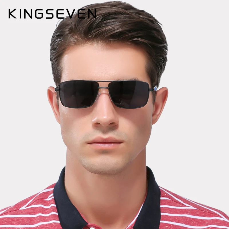 KINGSEVEN, фирменный дизайн, поляризационные солнцезащитные очки, мужские, оттенки, мужские, Ретро стиль, солнцезащитные очки для мужчин, Spuare, зеркальные, летние, UV400 Oculos