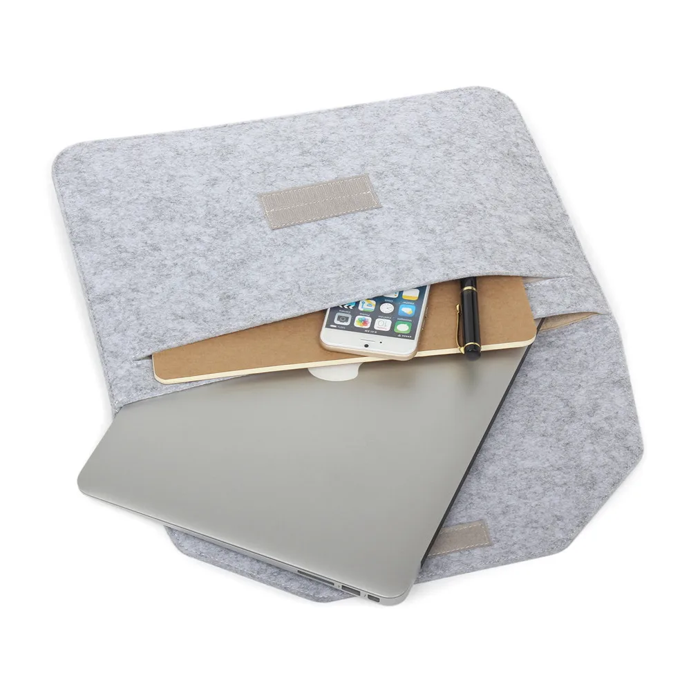 Тонкий шерстяной войлочный чехол для ноутбука с мягким рукавом Macbook Pro Retina Air 11 12 13