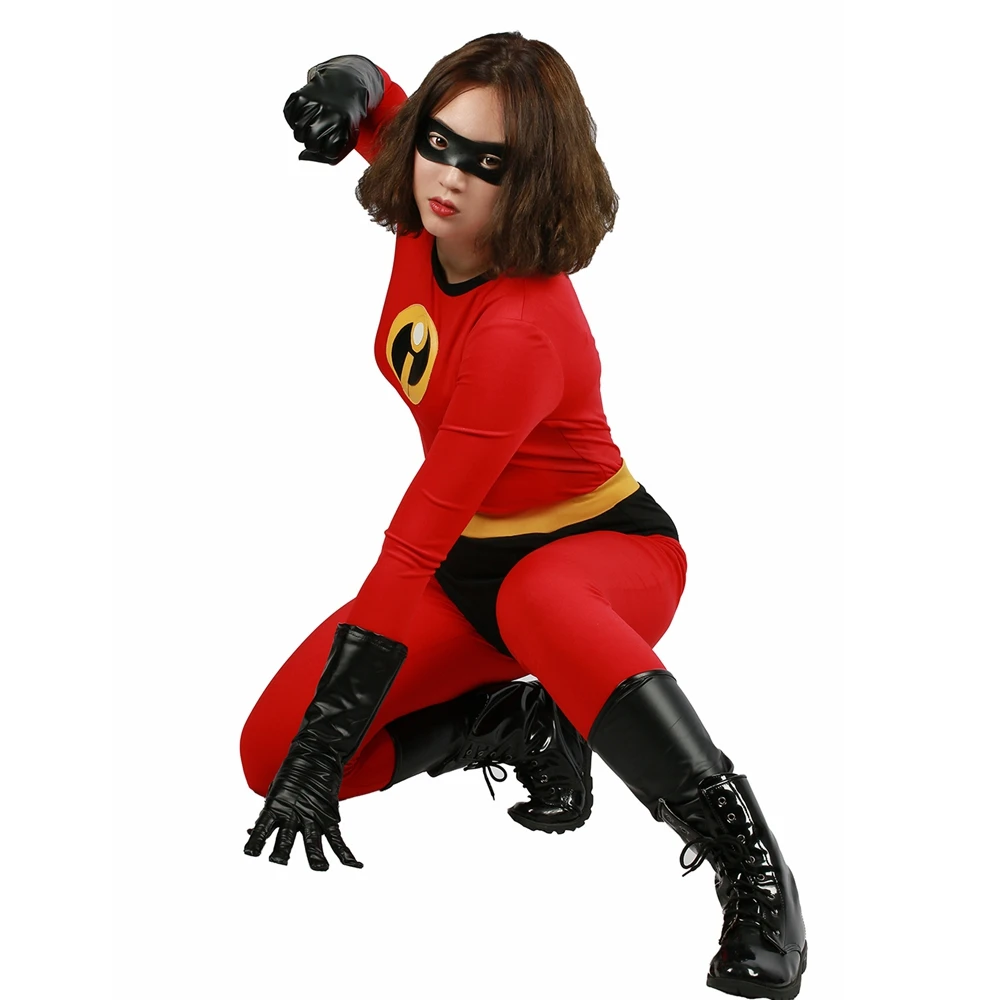 Coslive Суперсемейка 2 Косплей Elastigirl полноразмерный костюм Терилен Хэллоуин Костюм