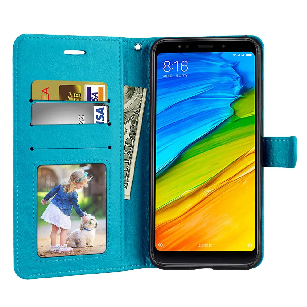 Магнитный чехол для Xiaomi Redmi Note 3 3s 4 4A 4X 5 5A 6 7 6A Pro Plus S2 Y2 с бумажником и подставкой