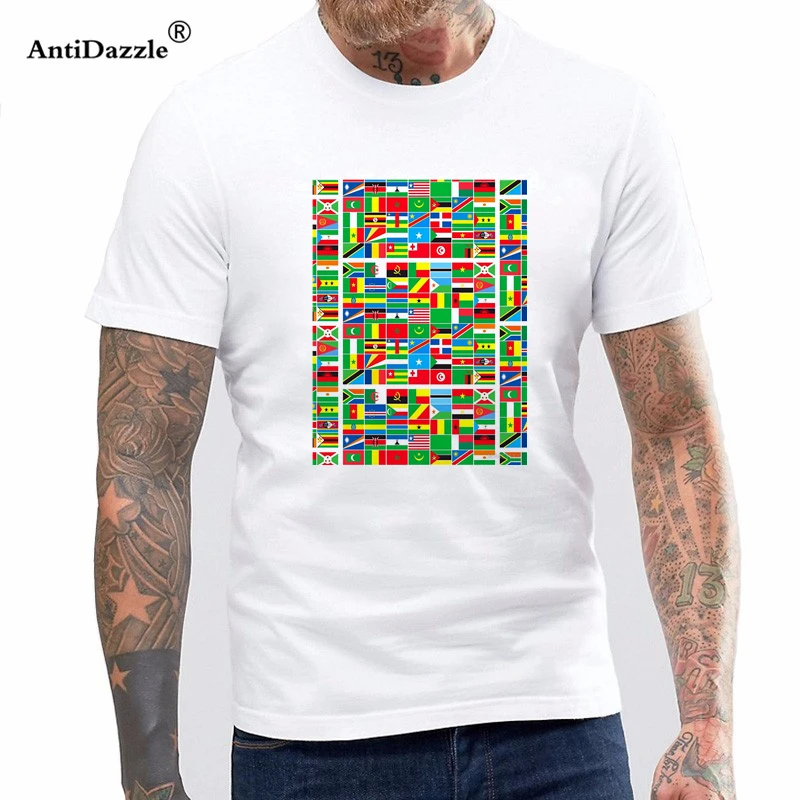 Antidazzle футболка Homme Футболка мужская забавная африканская флаги африканских