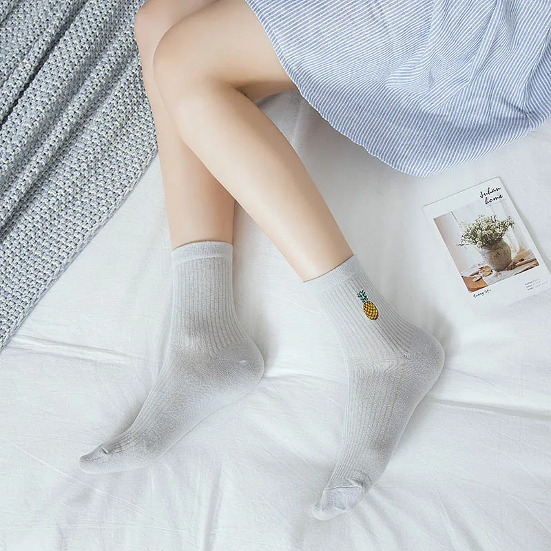 [COSPLACOOL] сладкий для детей с года до трех лет фрукты вышивка носки ананасами Harajuku