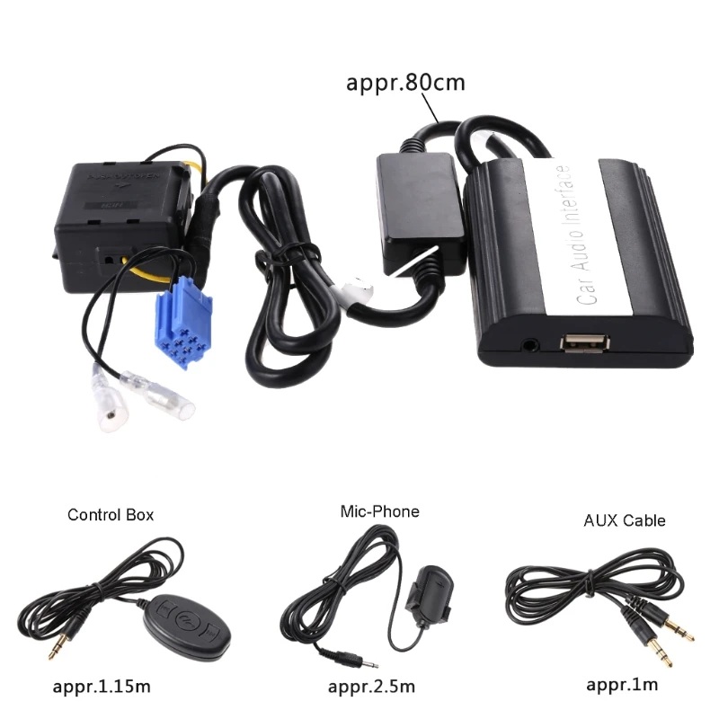 1 комплект новые наборы громкой связи для автомобиля Bluetooth MP3 AUX адаптер интерфейс
