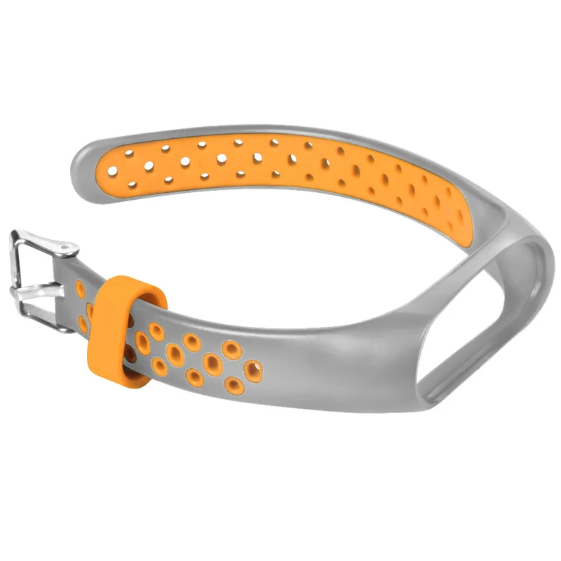 Ремешок силиконовый для Xiaomi Mi Band 3 цветной браслет сменная металлическая пряжка