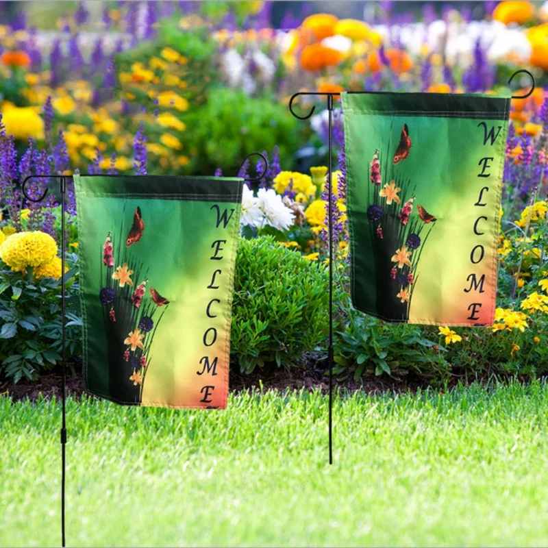 2 шт. Открытый Сад Кемпинг металлический съемный флагшток с зажимами Пружинные