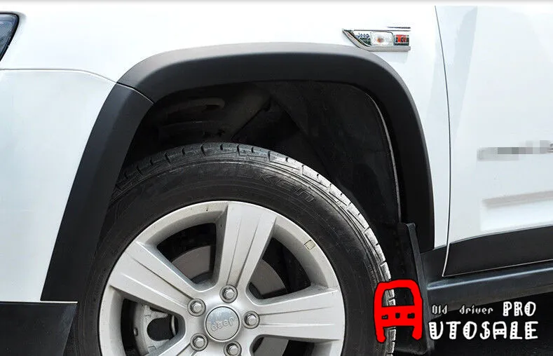 Качество для Jeep Compass 2011 2015 черные накидки на крыло комплект удлинителей свод