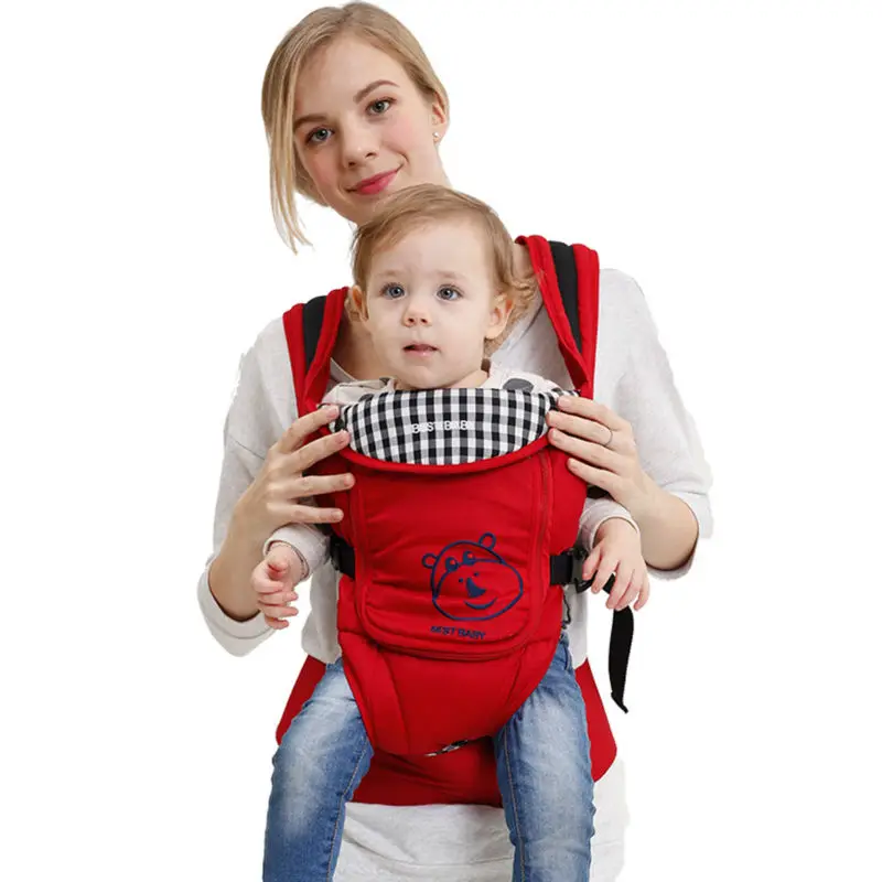 Лучшая Детская многофункциональная Регулируемая слинг хлопковая переноска для