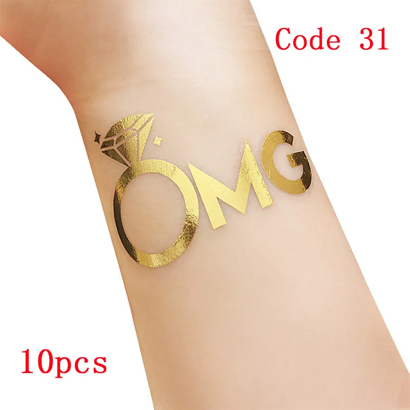 10pcs-code31 10 шт. свадебное украшение невесты to be татуировки наклейки свадебные принадлежности Команда Невесты Девичник курица вечерние Фламинго Boda - Цвет: 10pcs-code31