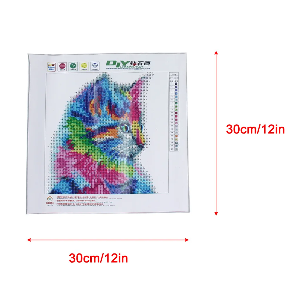 5d бриллианты окрашенные цветной Кот кулак Алмазная дрель круглая дрель|drill drill|drill