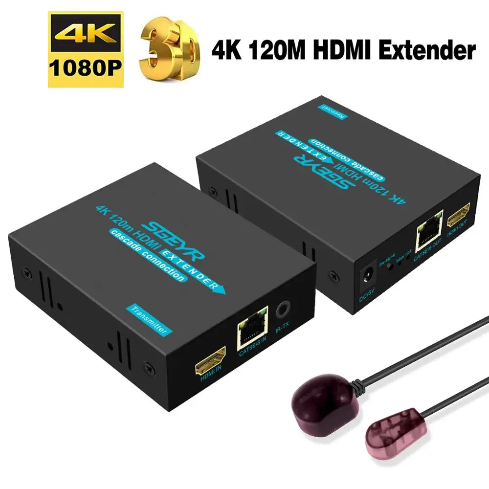 SGEYR HDMI удлинитель с 2 порты тонкого цифрового разъема для передачи звука и