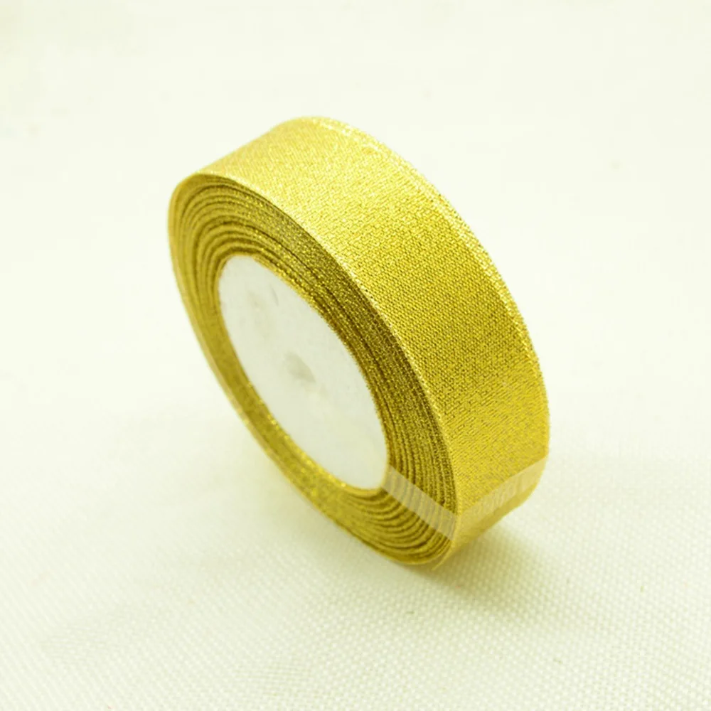 Gold silk Satin Ribbon 25Yards 25mm Packing Material DIY Craft Wedding Party Decoration Gifts box Wrapping Scrapbooking Supplies | Дом и сад