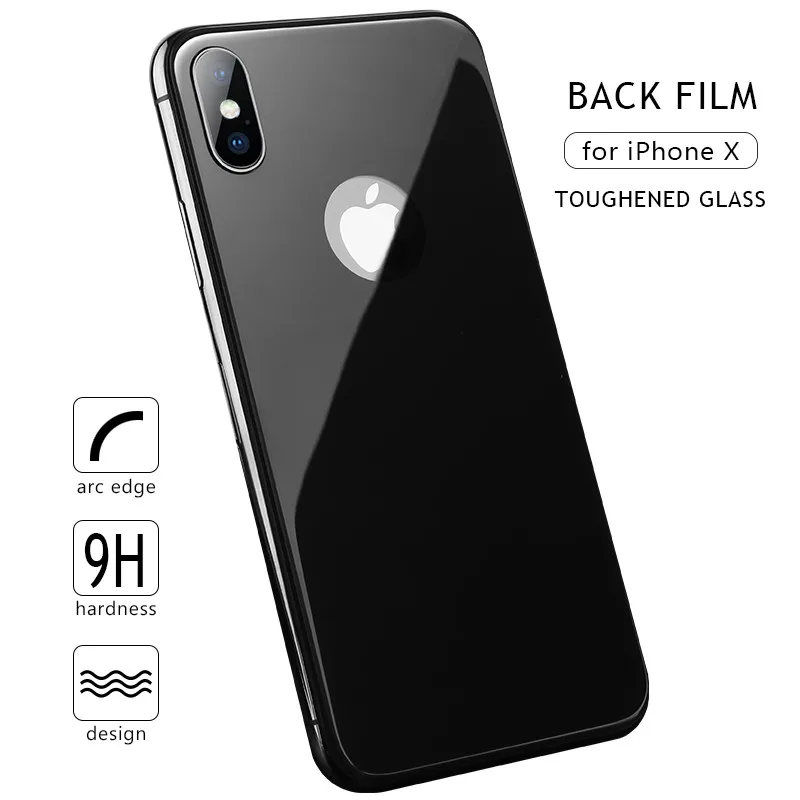 9D 0,3 мм заднее закаленное стекло для iPhone X XR XS Max, заднее Защитное стекло для телефона iPhone 7 8 Plus 7Plus 8 Plus защитная пленка