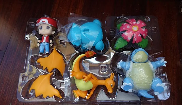 Blastoise Charizard Venusaur фигурки «Nendoroid» серии поезд Красный ЧЕМПИОН версия модели игрушки 10 см