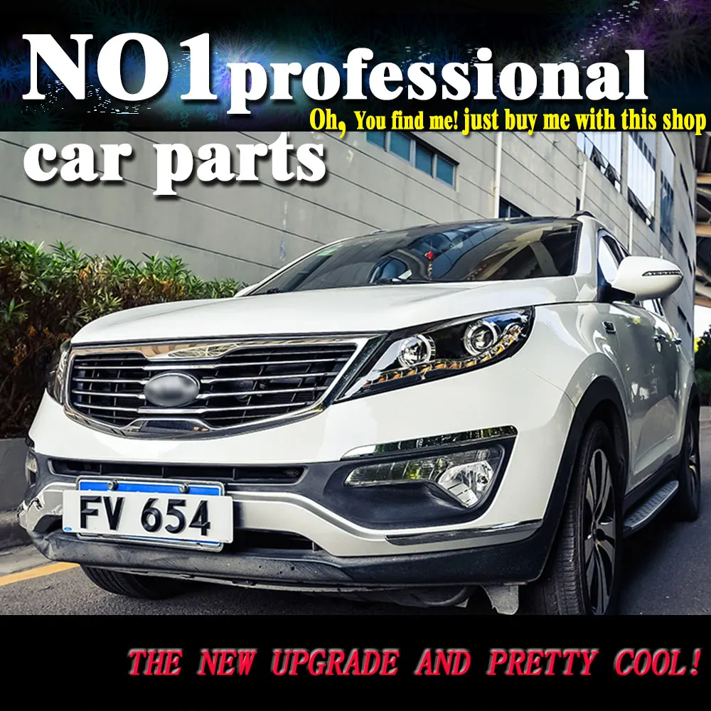 OUMIAO стиль для Sportage R светодиодный фары Sportage светодиодный светодиодные дневные ходовые огни на передних фарах Биксеноновые линзы Высокий Низкий Луч парковки
