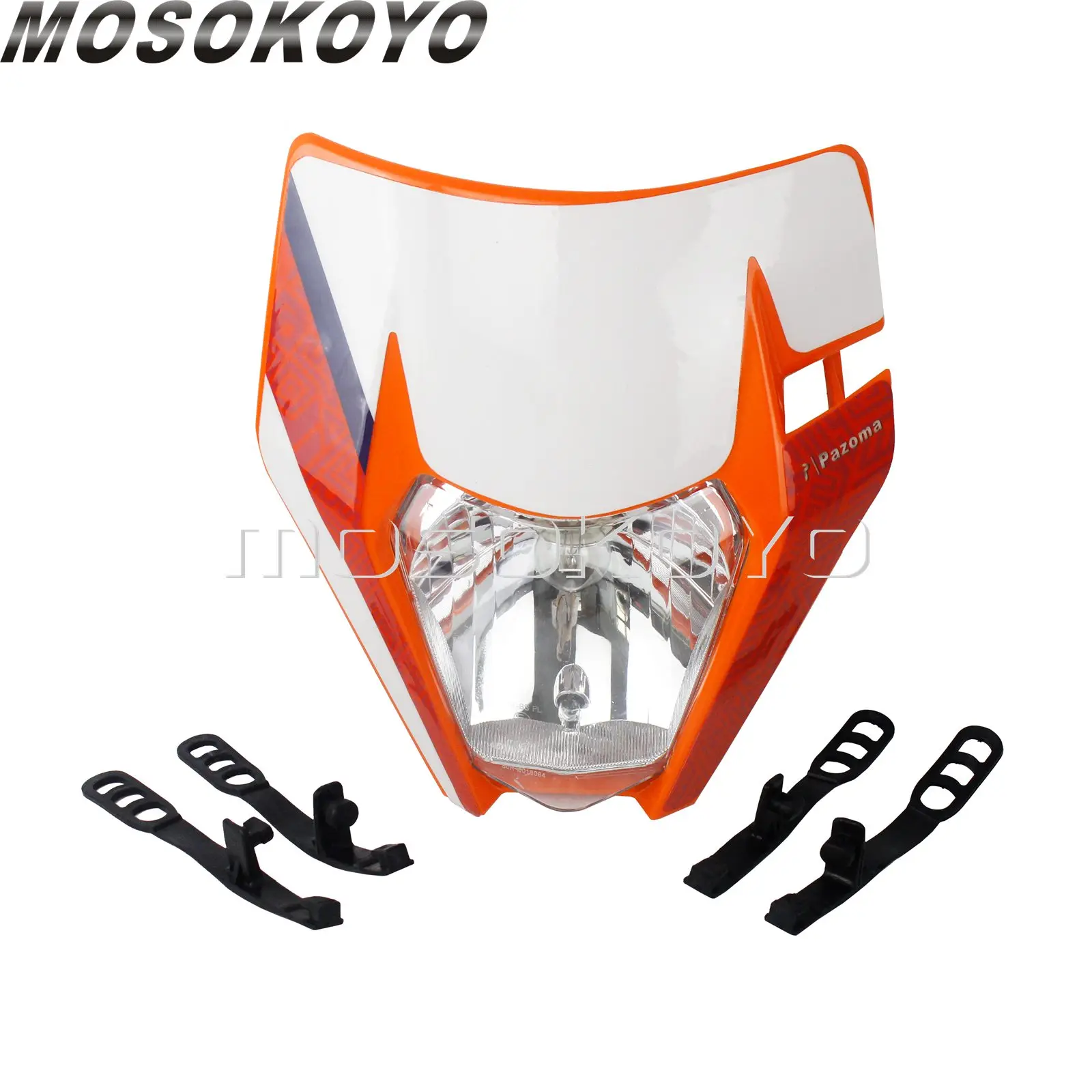 orange w sticker Для KTM SX125 SX150 SXF250 350 450 универсальная фара Dirt Bike Enduro для мотокросса HUSQVARNA TC TE FE FC 125 350 - Цвет: orange w sticker