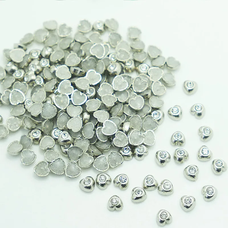 Стразы с заклепками не требующей горячей фиксации Спайк заклепки сердце 6 мм