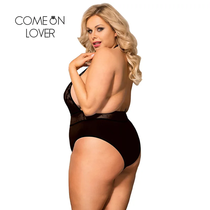 Comeonlover Lace Body Suit Lingerie Teddy Sexy Femme Erotique Backless Deep V Neck Plus Size Bodysuits For Sex RI80778 | Тематическая