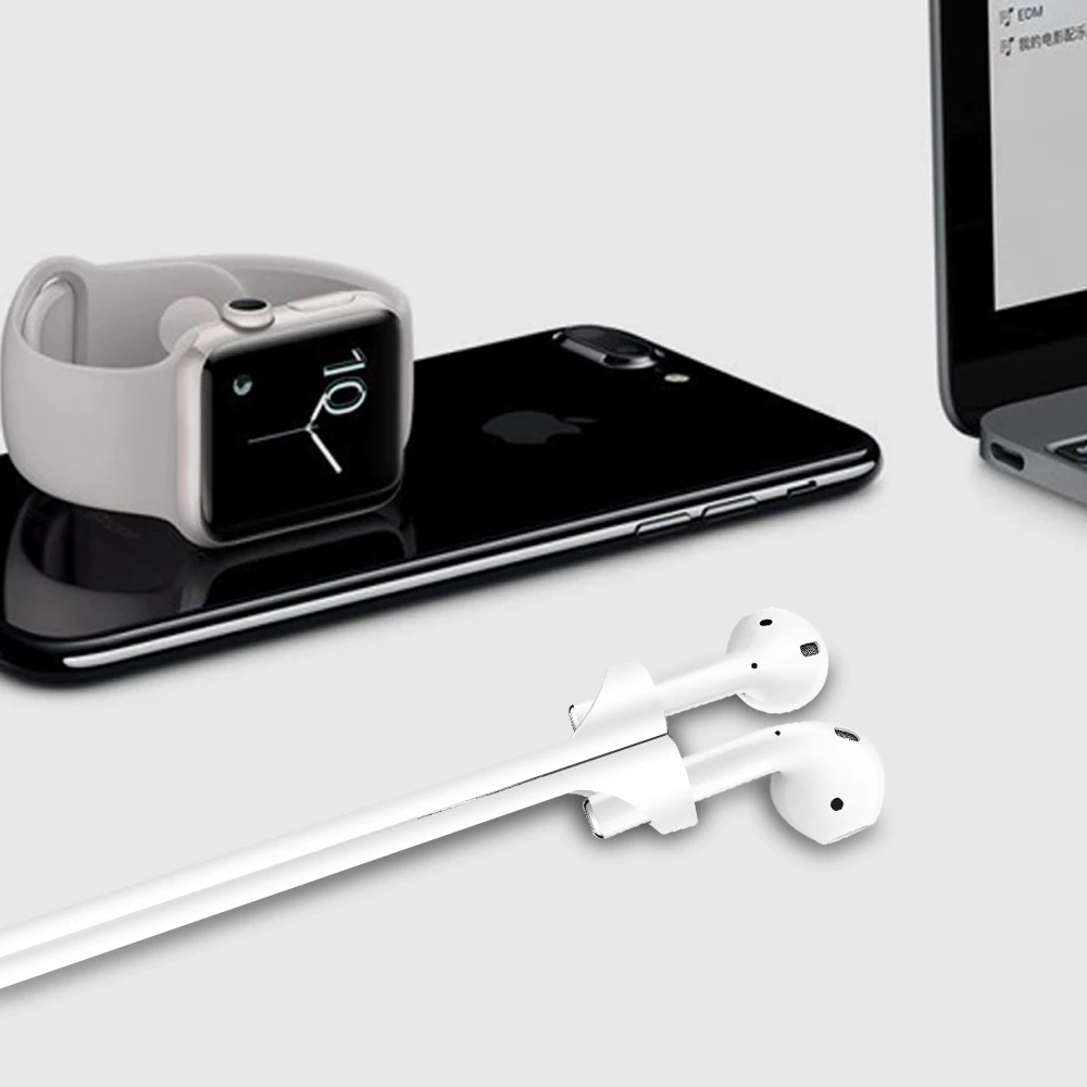 Портативный силиконовый анти-потерянный ремень веревка для Airpods петля