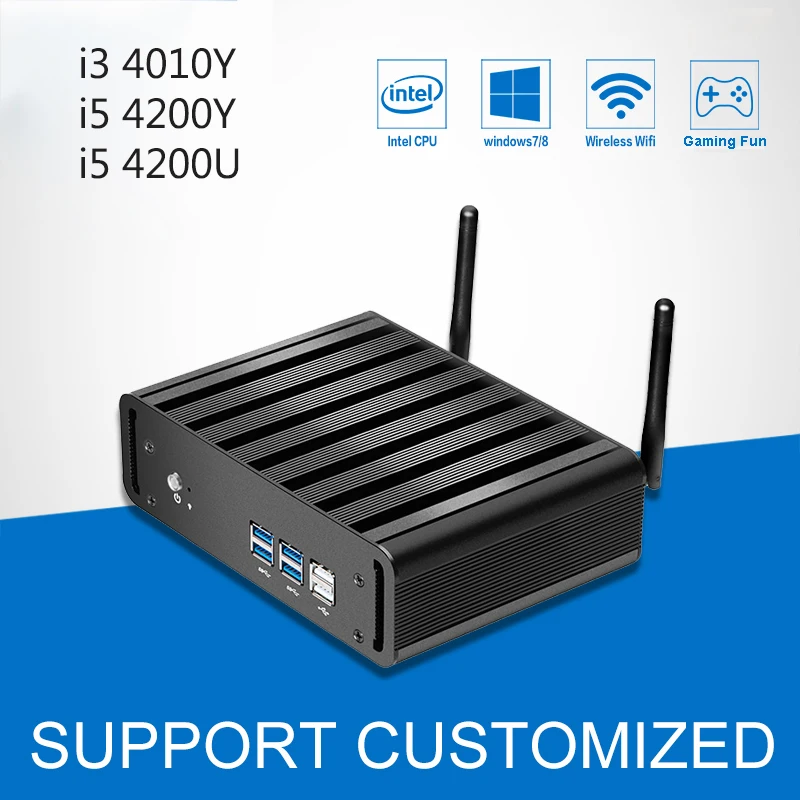 I3 мини ПК Windows 10 игровой офисный Мини компьютер Core i5 4200U 4210Y i3 4010Y неттоп 8 ГБ DDR3 HD graphics 4200 Wifi usb