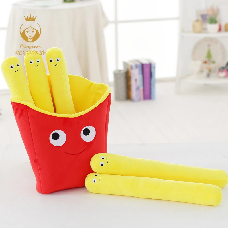 1PCS 50CM Cute Cartoon Expression Pizza French Fries Cushions Creative Plush Stuffed Toys Home Decoration | Игрушки и хобби