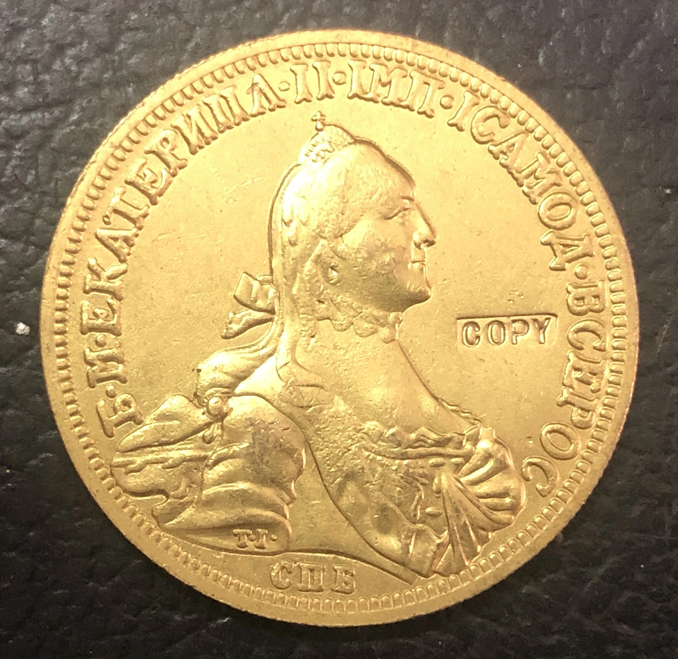 1775 Россия 22K позолоченная копия монеты|coin coins|coin goldcoins russia |