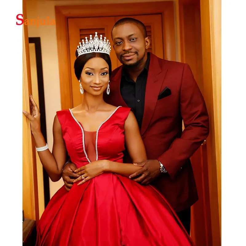 Красное сатиновое бальное платье Формальное вечернее милое на бретельках с