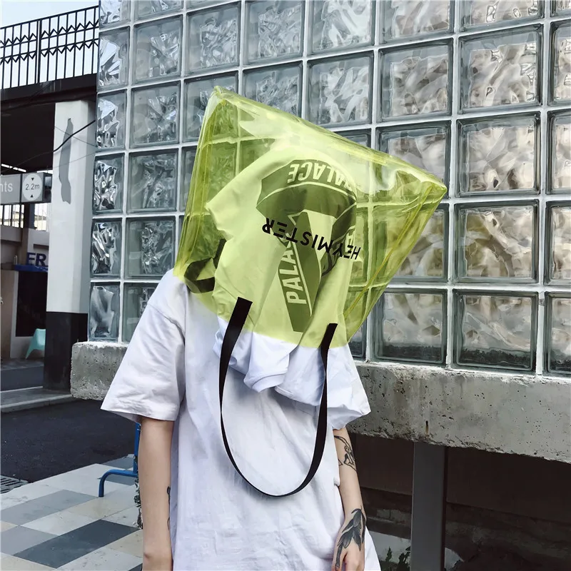 Новинка лета 2019 хит модный из ПВХ прозрачный пляжная сумка для женщин креативные