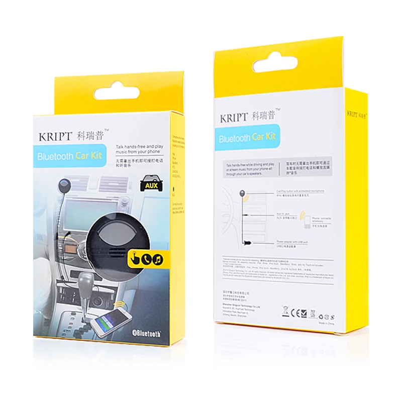Kript 2-го поколения Bluetooth автомобильный комплект громкой связи можно подключить два мобильных телефона Поддержка APTX