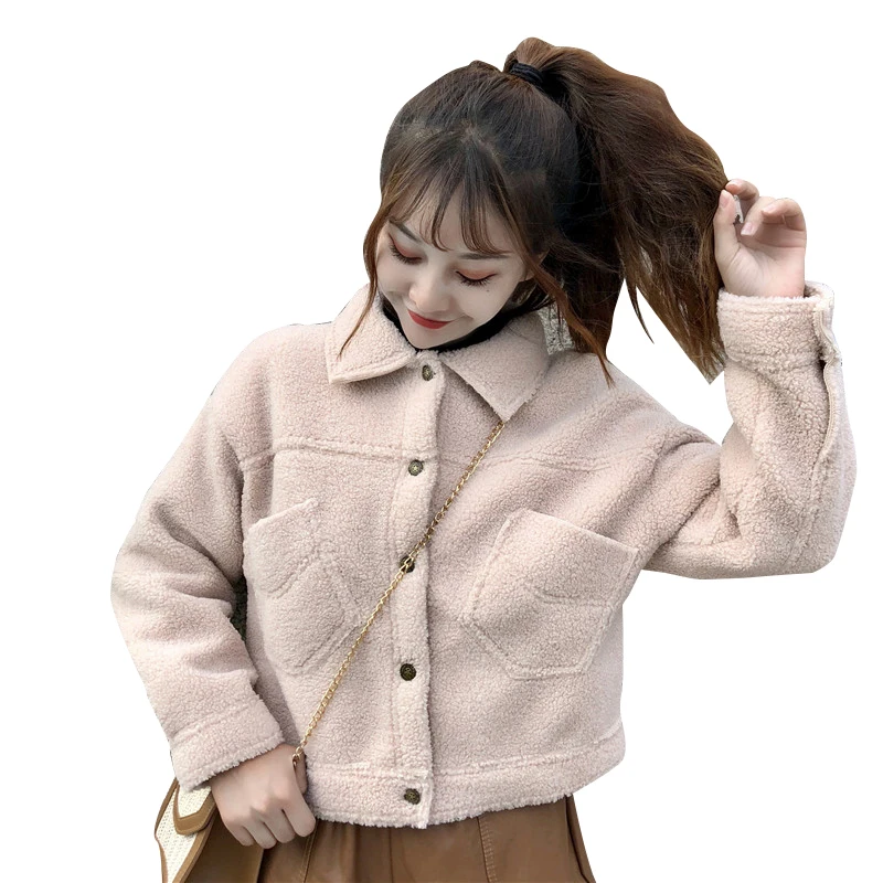 Осенне-зимнее Новое студенческое короткое пальто в Корейском стиле Женская