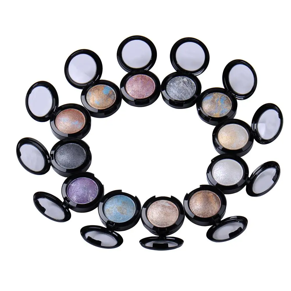 Модный макияж тени для век мягкие с металлическим блеском цвета Тени металлик