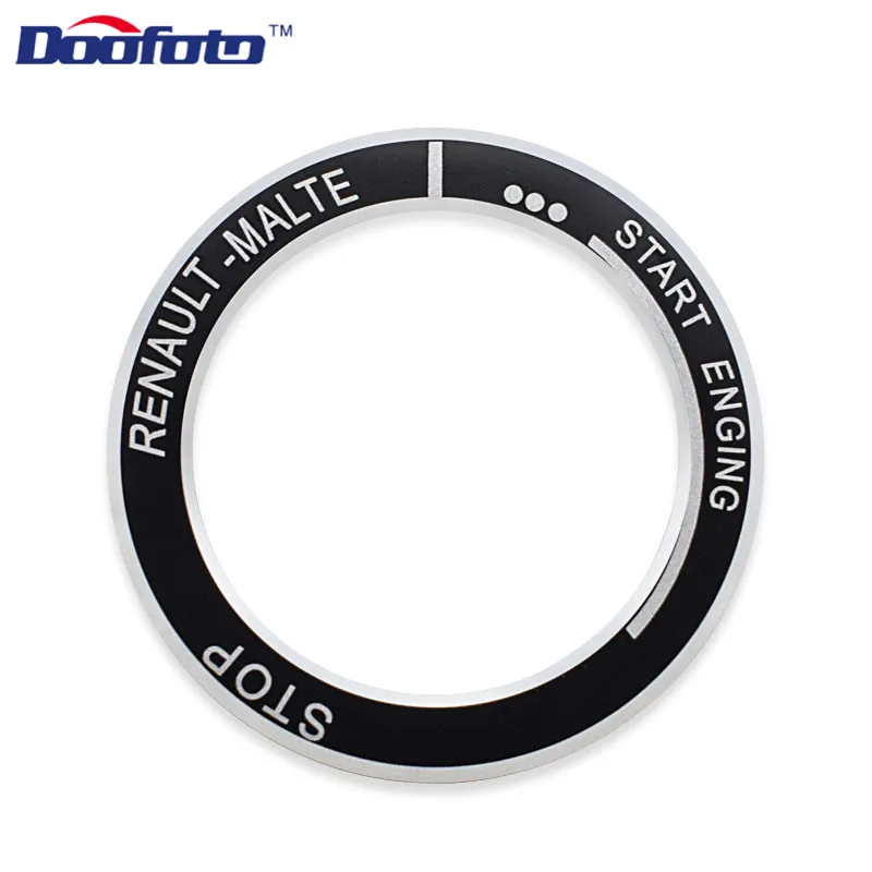 Start Ring Black Doofoto кнопка запуска двигателя автомобиля брелок Защита внутреннего украшения автомобиля Стайлинг чехол для Renault Kadjar Megane Duster - Цвет: Start Ring Black