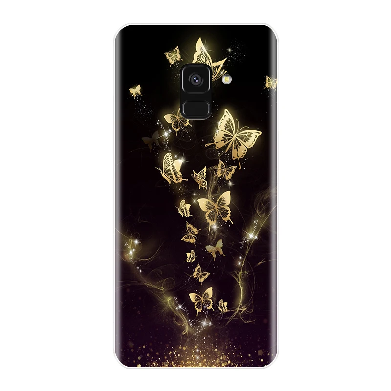 Чехол для телефона Samsung Galaxy A6 A8 Plus 2018 Мягкая силиконовая ТПУ задняя крышка с милым