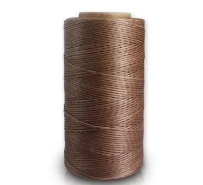 middle brown 260 м/рулон 0,8 мм Вощеная кожаная нить вощеный хлопковый шнур веревочный ремешок бусина для DIY инструмент для рукоделия ручная строчка нить - Цвет: middle brown