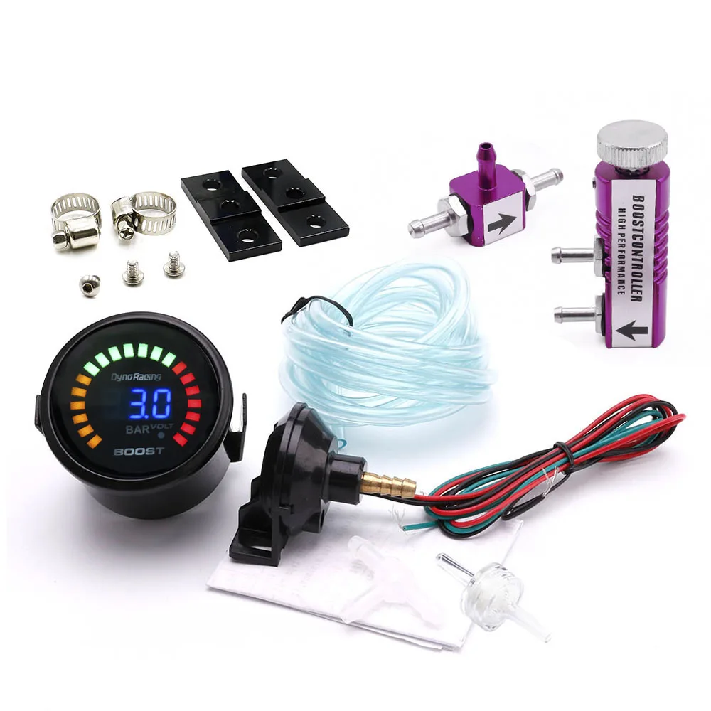 Dynoracing 2 &quot52 мм автомобиля цифровой 20 светодиодный Turbo Boost 1 ~ 2Bar + регулируемый