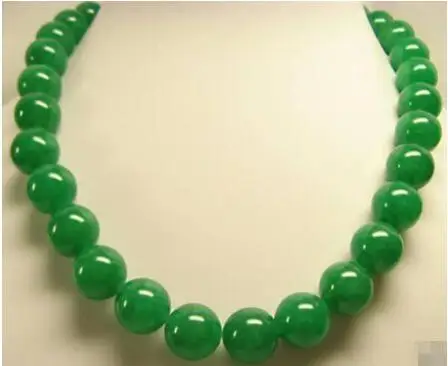 Новое ожерелье 1020 + verde натуральный hermoso 12 мм ronda perlas collares 18 &quotpulgadas strand|Цепочки| |