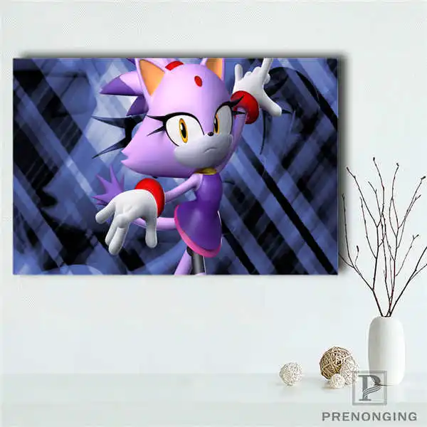 Sonic 3D украшение дома фильм холст для картины на индивидуальный заказ настенный Шелковый плакат ткань печать#191114-221 - Цвет: Темный хаки