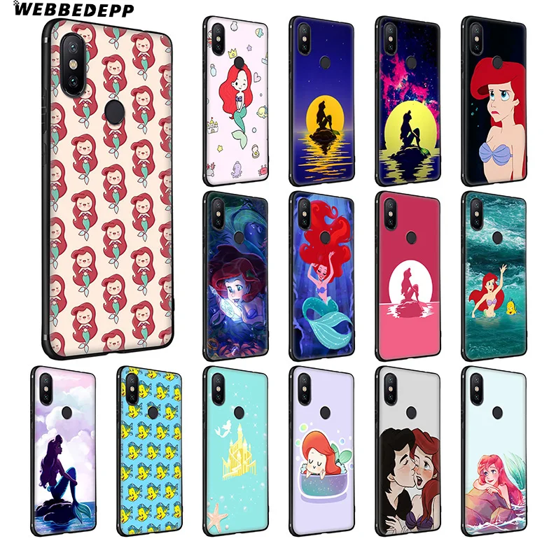 WEBBEDEPP Ариэль Русалочка Мягкий силиконовый чехол для Xiaomi Redmi Note 7 6 6A 5 4 4X 4A 5A 5 S2 Plus Pro Lite