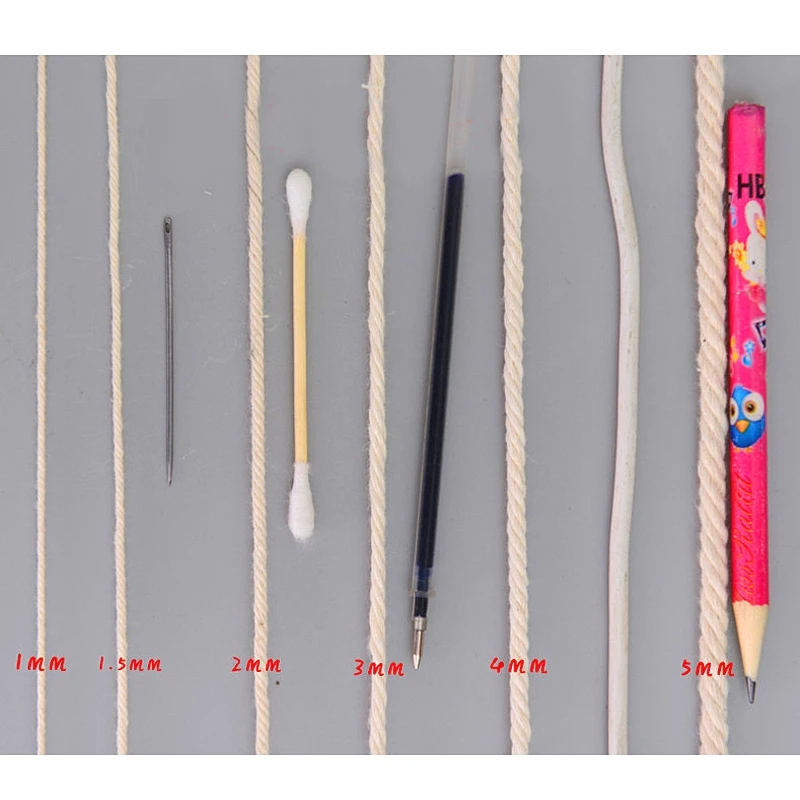 Белый бежевый хлопковый витая веревка DIY Домашний текстиль Craft макраме строка ручной работы, декоративные аксессуары для использования в домашних условиях 1/2/3/5/6/8 мм