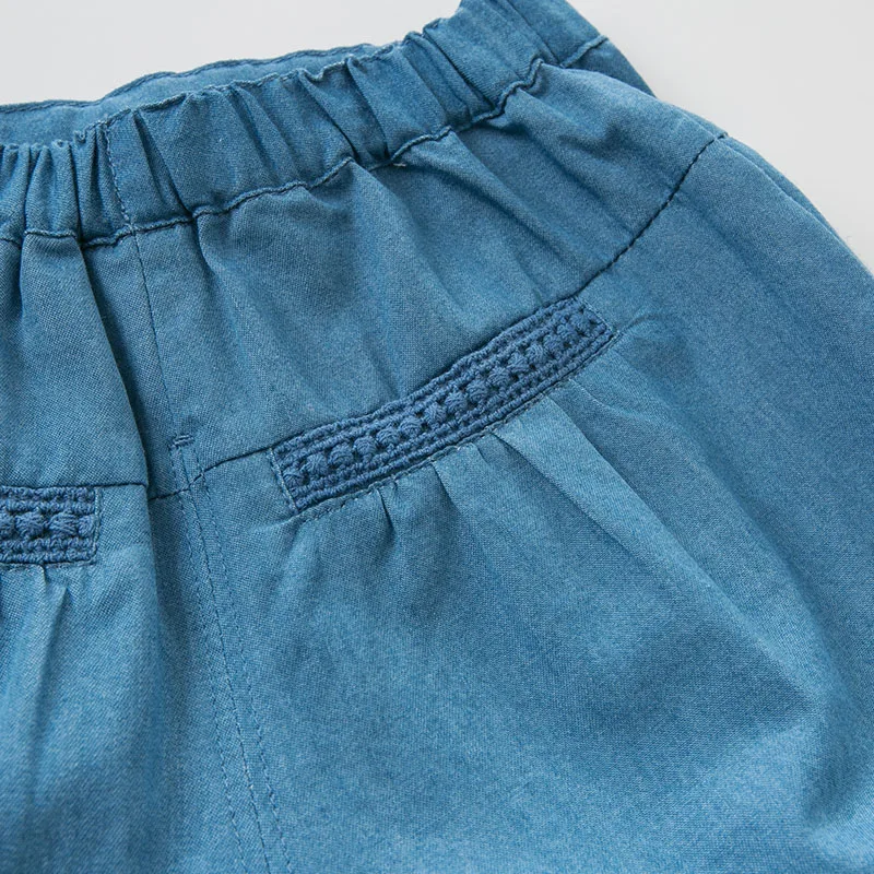 DB10525 dave bella/Летняя одежда для маленьких девочек шорты из 100% хлопка детей