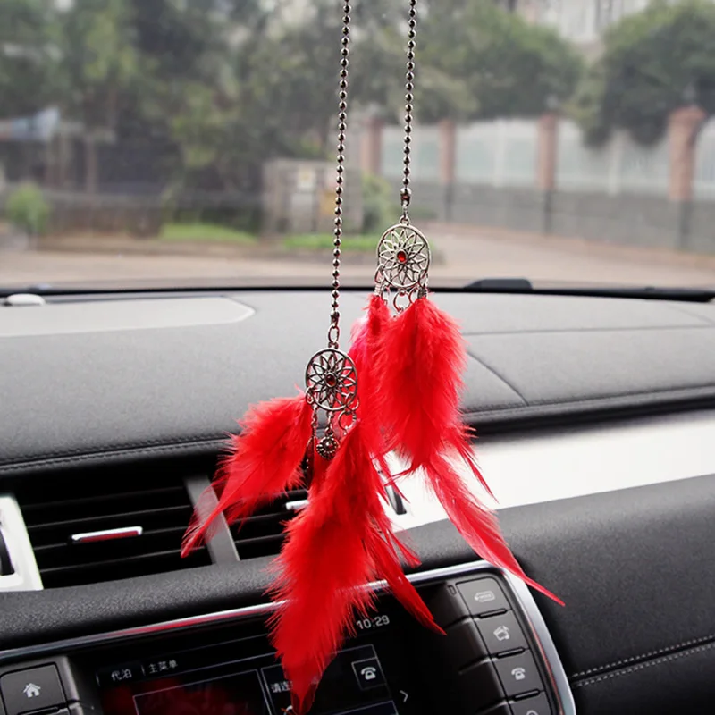 Ловец снов автомобильные аксессуары интерьер перо автомобильный декор