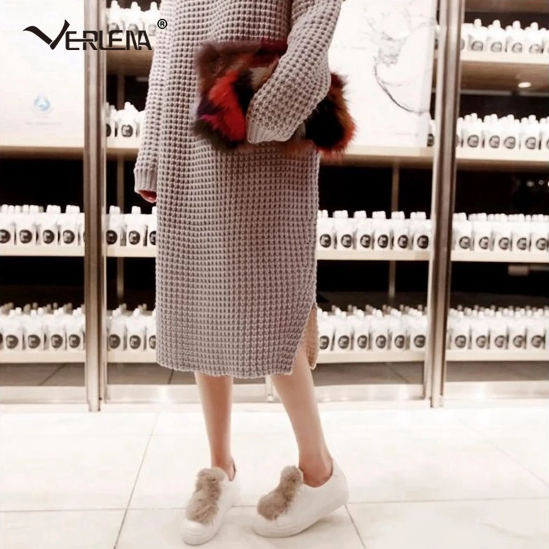 Verlena осень 2019 уличная одежда с длинным рукавом корейское свободное зимнее платье