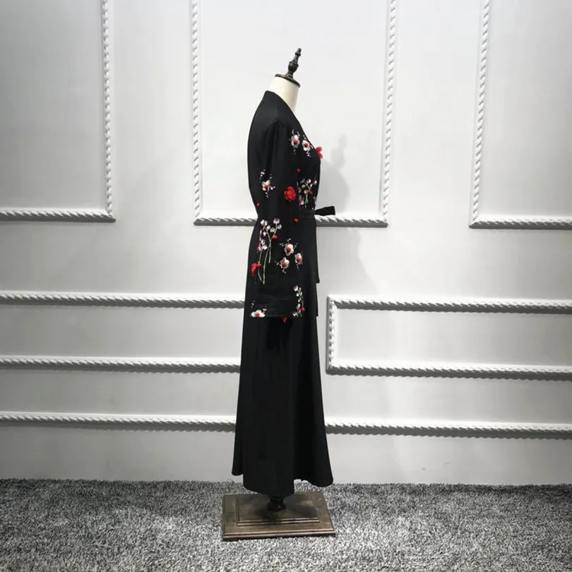 Взрослых мусульманских Аппликации Бисер кардиган абайя мода мусульманская