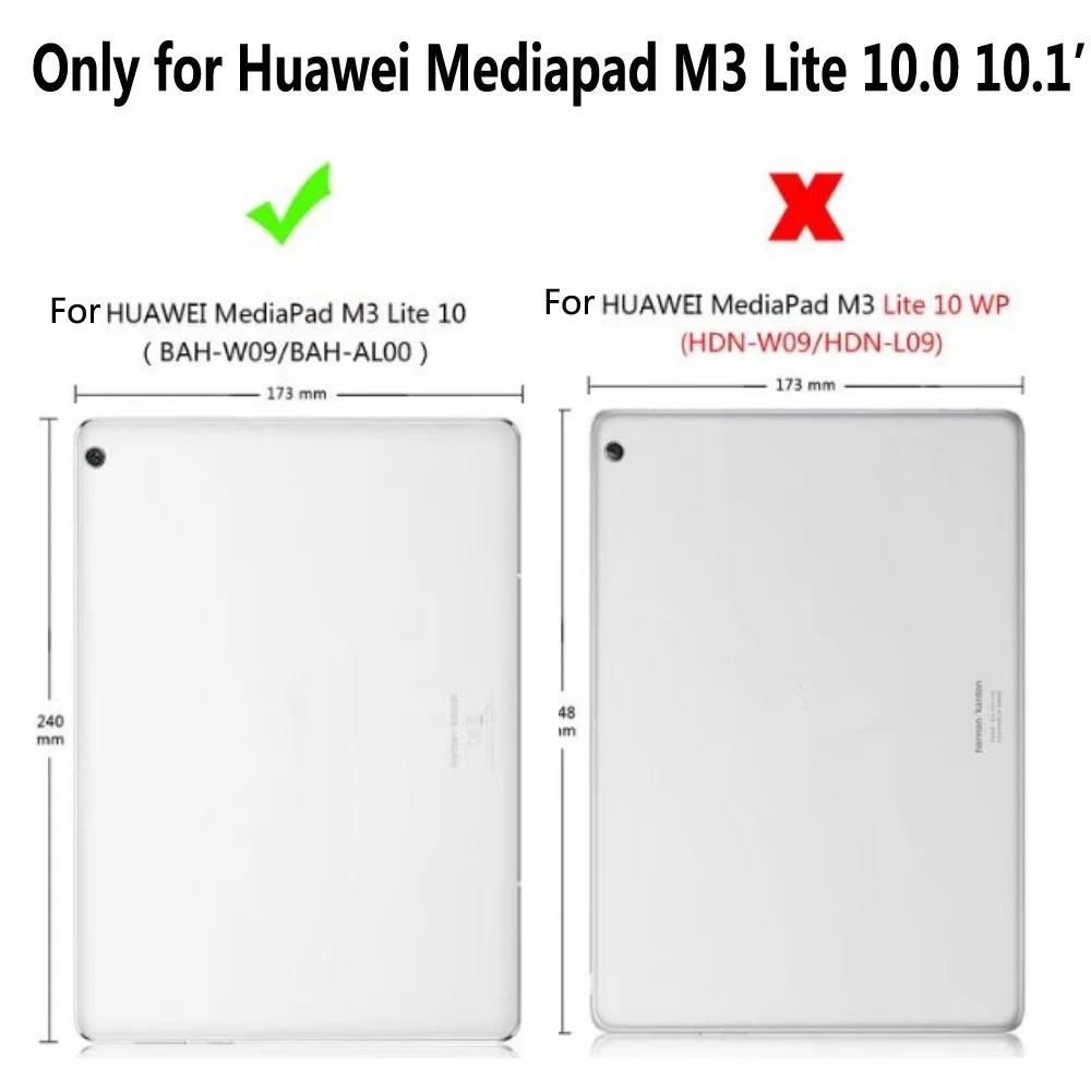 Съемный беспроводной чехол с Bluetooth клавиатурой для Huawei Mediapad M3 Lite 10 1 планшета