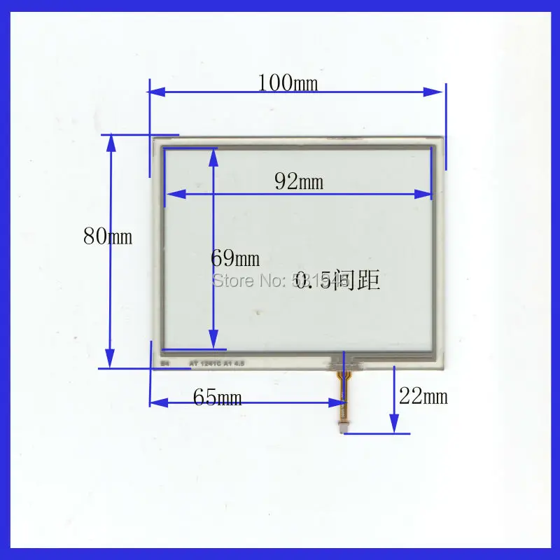 Сенсорный экран ZhiYuSun 4 5 дюйма 4:3 стекло AT 124 1c A1 дисплей 100 мм * 80 сенсорное для GPS